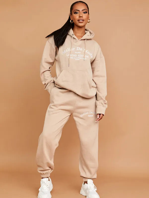 Stone Embroidered Atelier De Mode Hooded Fleece Co-ord