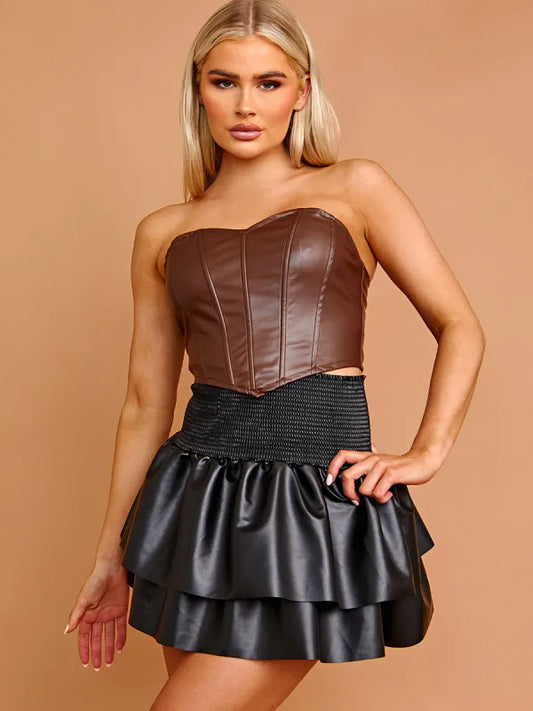 Leather Look PU Rara Skirt