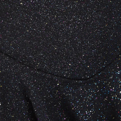 Black Glitter Galaxy Pleated Skort